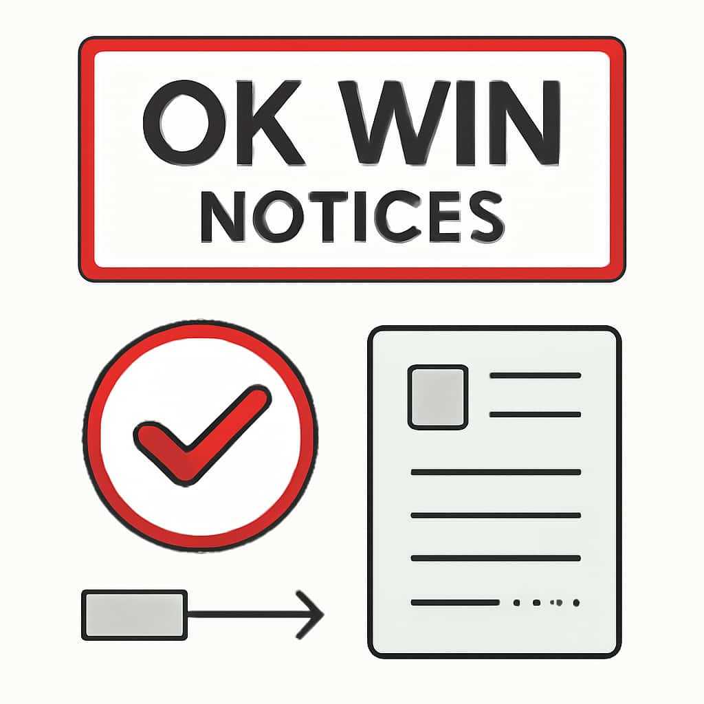 An educational diagram related to OK Win Notices.