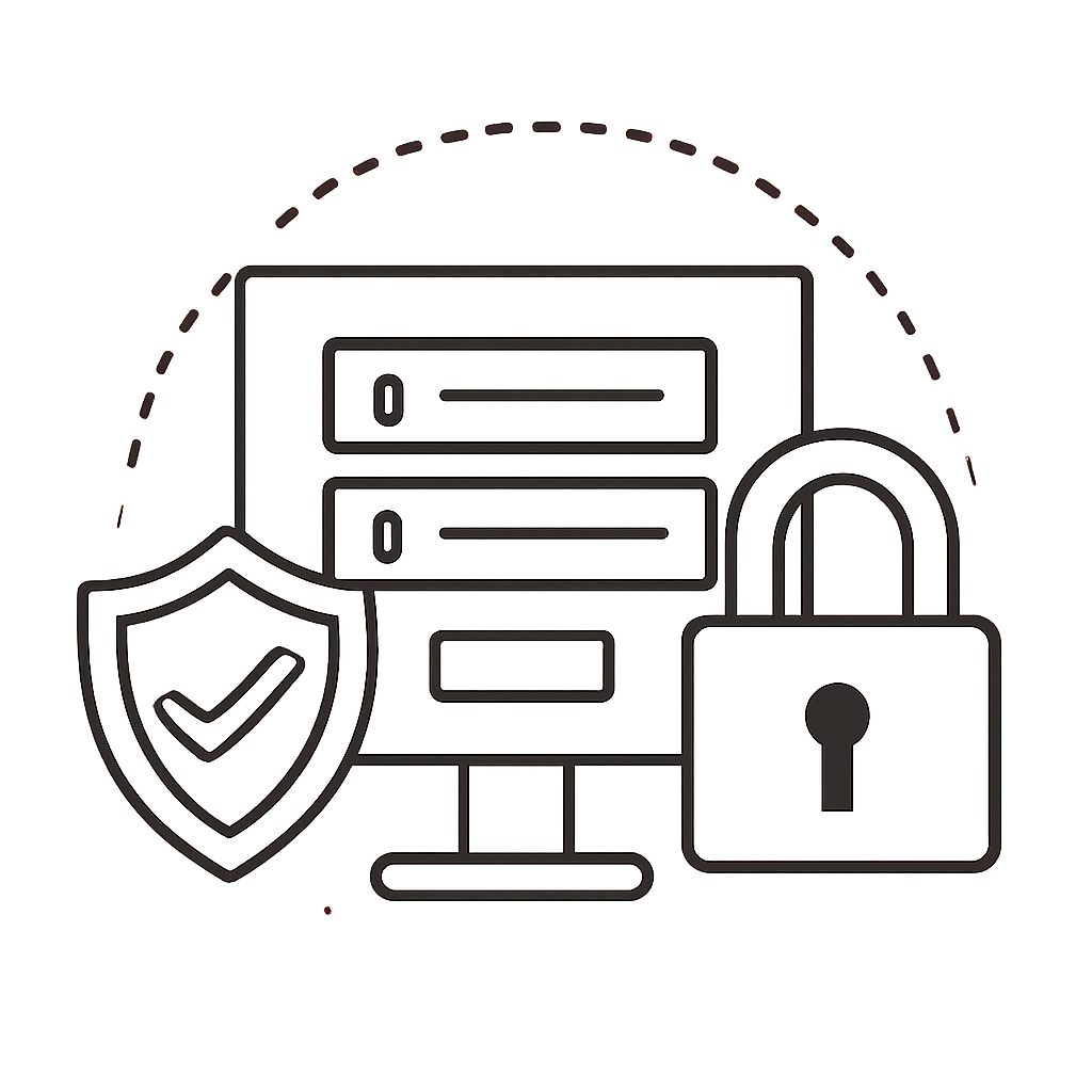 Illustration explaining secure access to OK Win.
