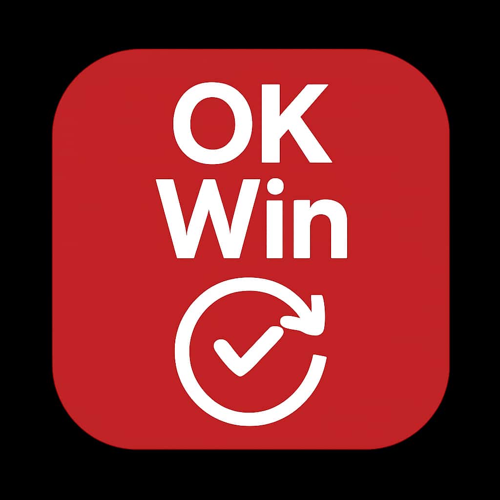 Icon representing OK Win Reset for account assistance.