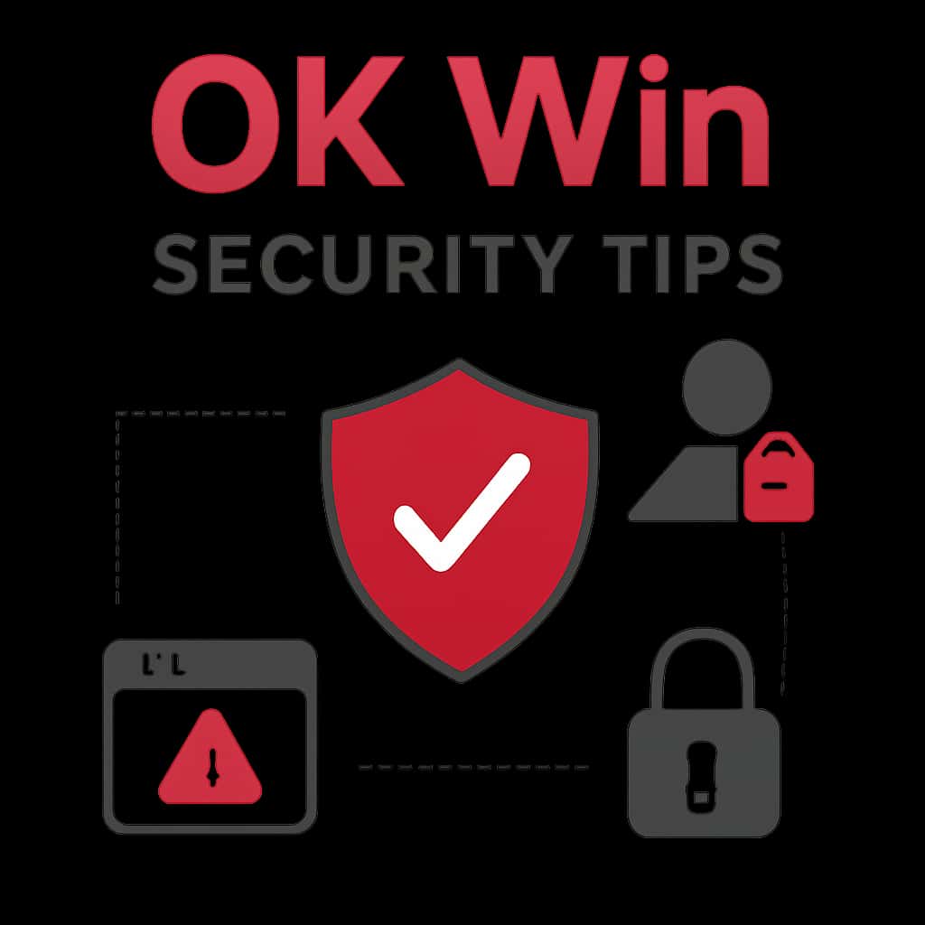 An educational illustration of OK Win Security Tips.