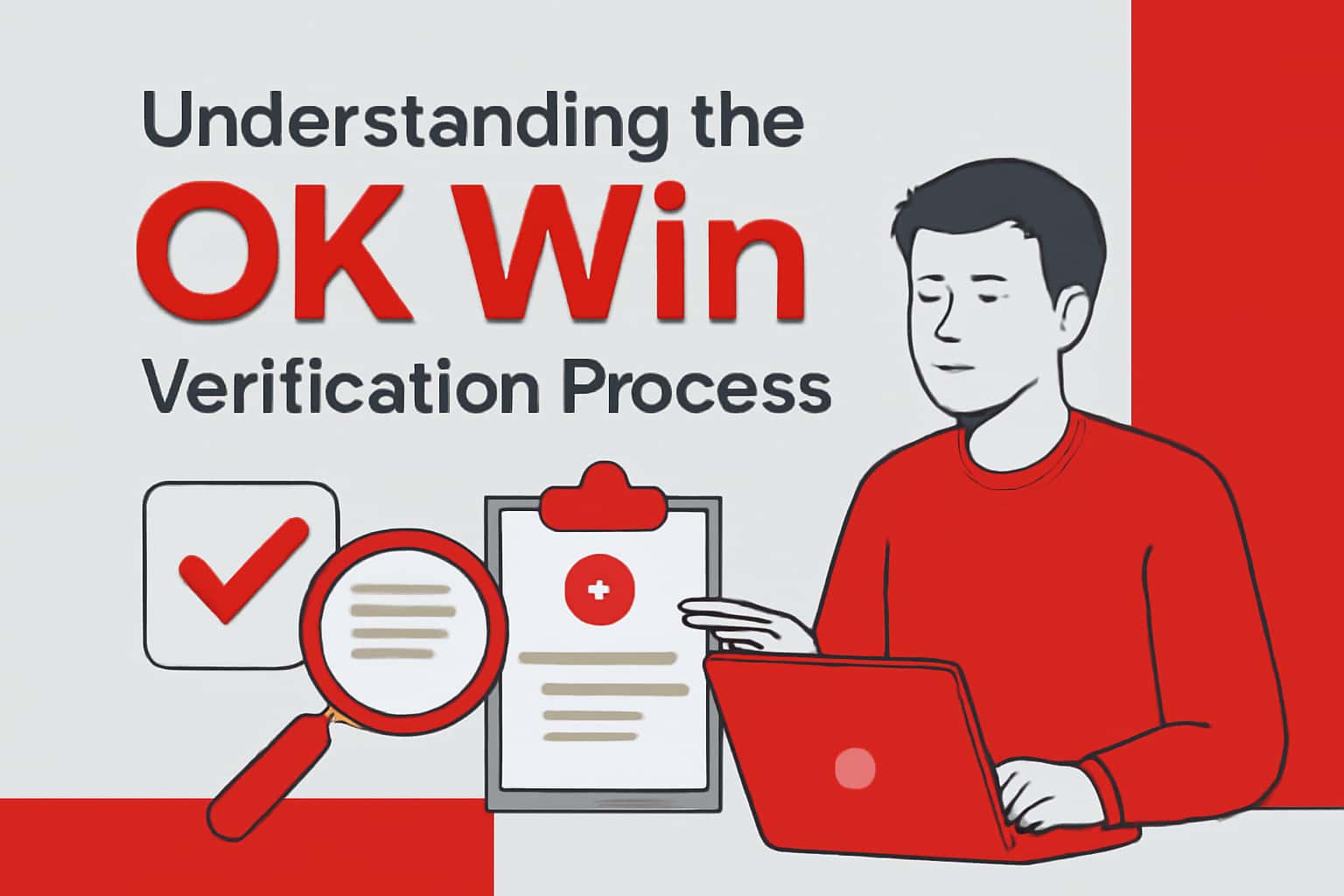 A visual representation of the OK Win verification process.