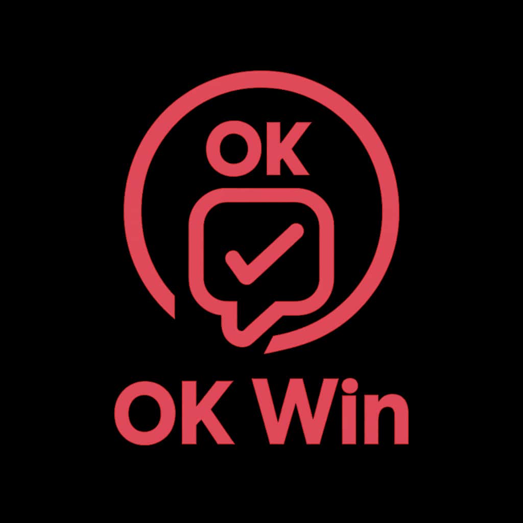 An icon representing the OK Win verification process.