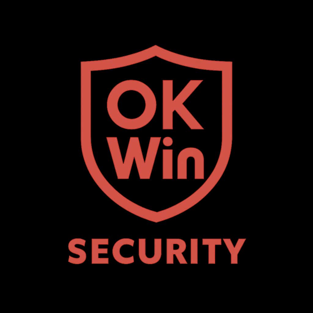 Badge concept for OK Win Security.