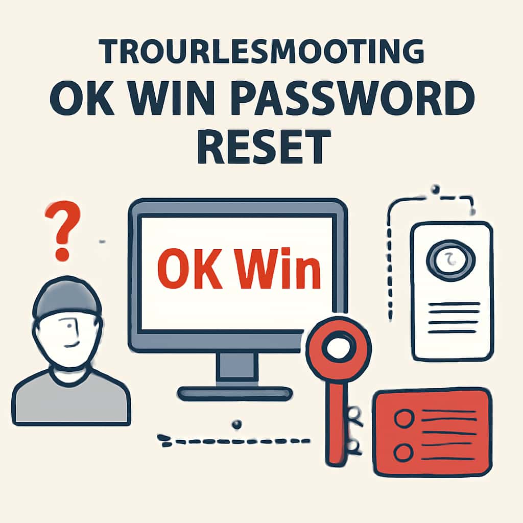 Diagram illustrating steps for troubleshooting OK Win password reset.