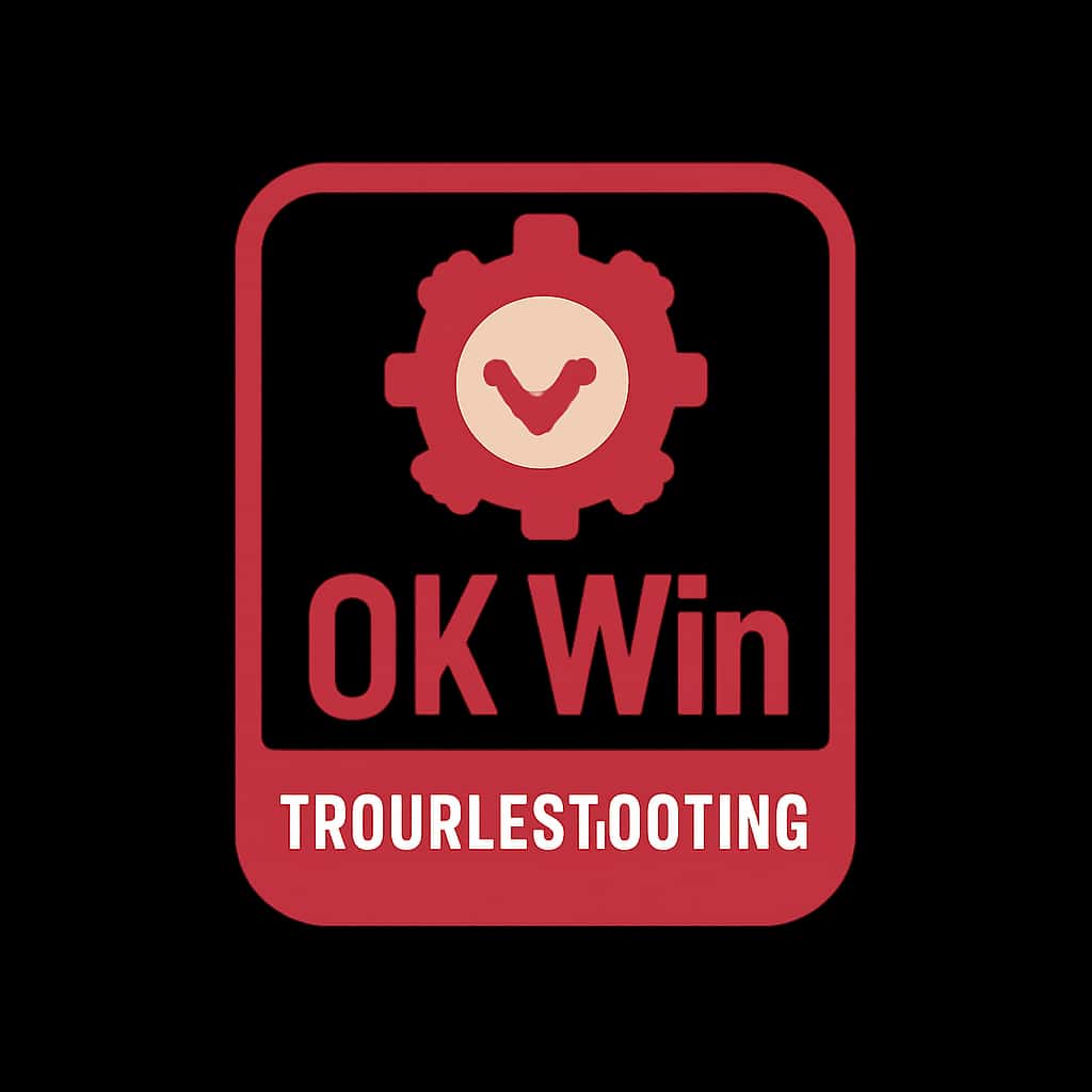 Icon representation of troubleshooting OK Win password reset.